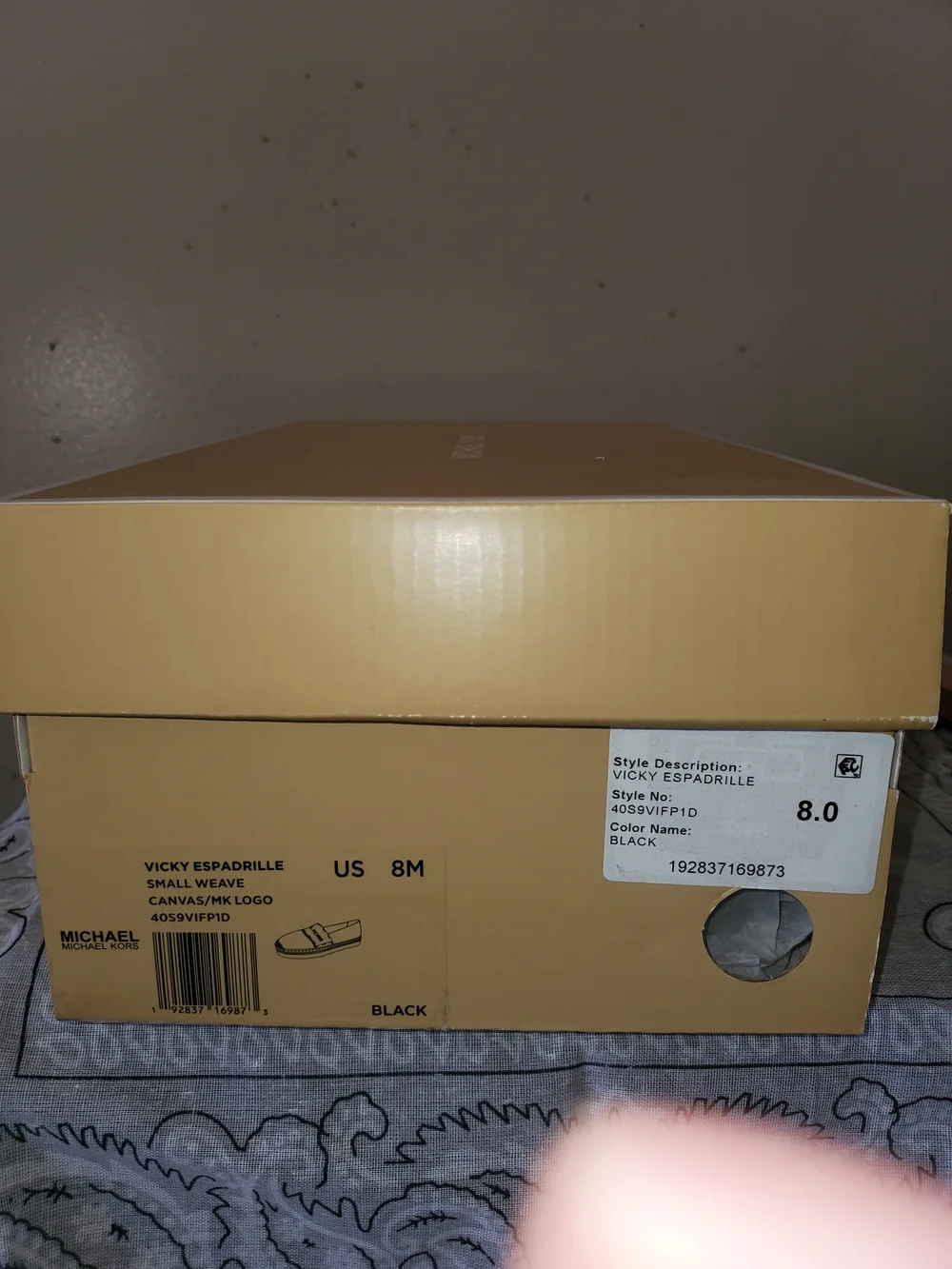 MICHAEL Michael Kors Vicky Espadrille Black Canvas Women’s Shoe Box